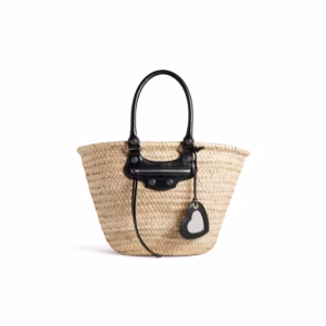 Women's Le Cagole Basket Medium in Beige/black