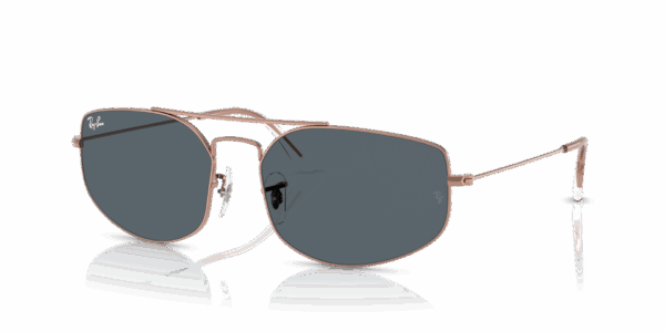 Ray-Ban RB3689 Chromance Pilot Sunglasses – Rose Gold / Blue Polarized